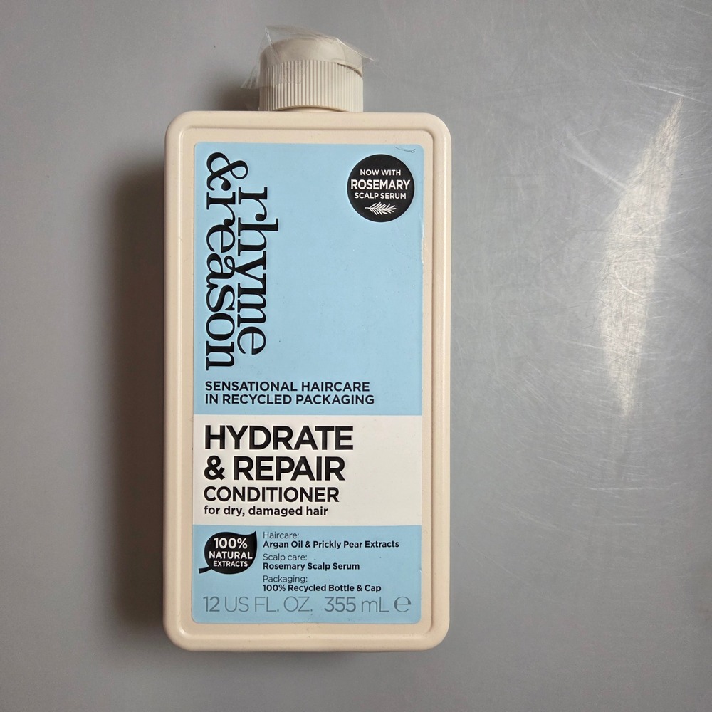 Rhyme & Reason Hydrate & Repair Conditioner 12oz Argan Oil Prickly Pear Dry Hair